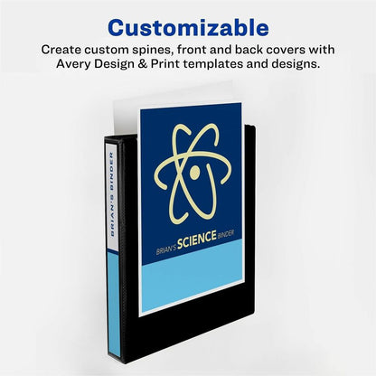 Avery® Durable View 3 Ring Binder, 1" Slant Rings, 1 Pink Binder (17830) - 1" Binder Capacity - Letter - 8 1/2" x 11" Sh