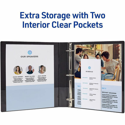 Avery® Durable View Binders with Slant Rings - 1" Binder Capacity - Letter - 8 1/2" x 11" Sheet Size - 250 Sheet Capacit
