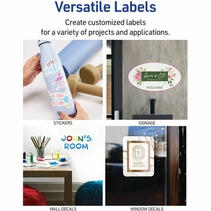 Avery® Surface Safe Printable Decal Stickers - x 8 1/2" Width x 11" Length - Removable Adhesive - Rectangle - Inkjet, La
