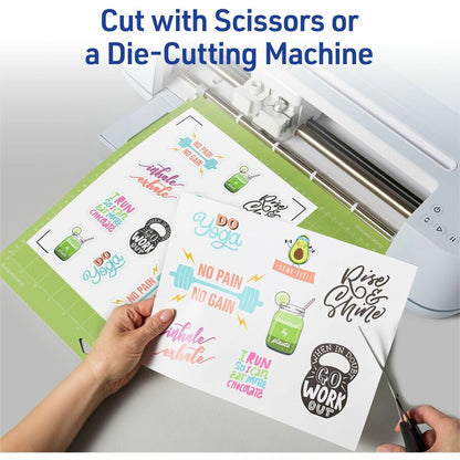Avery® Surface Safe Printable Decal Stickers - x 8 1/2" Width x 11" Length - Removable Adhesive - Rectangle - Inkjet, La