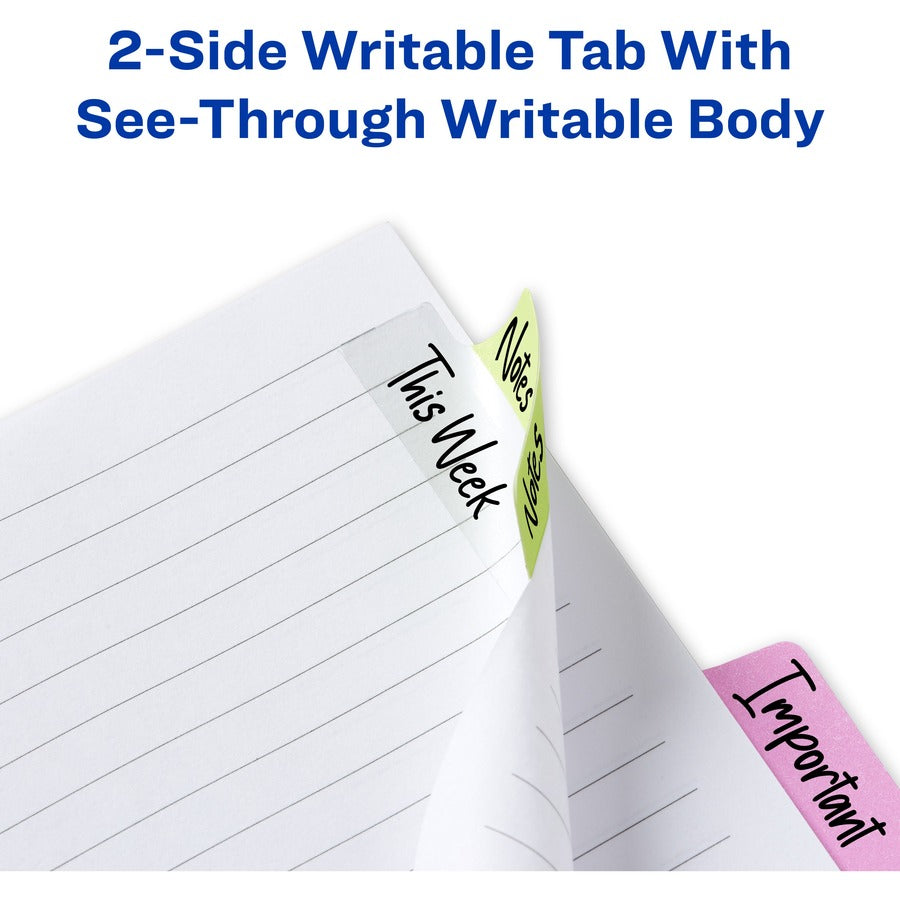 Avery® Ultra Tabs File Tab - 24 Tab(s) - 1" Tab Height x 2.50" Tab Width - Removable - 1 Carton