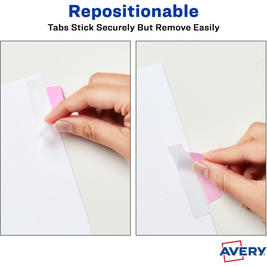 Avery® Ultra Tabs File Tab - 24 Tab(s) - 1" Tab Height x 2.50" Tab Width - Removable - 1 Carton