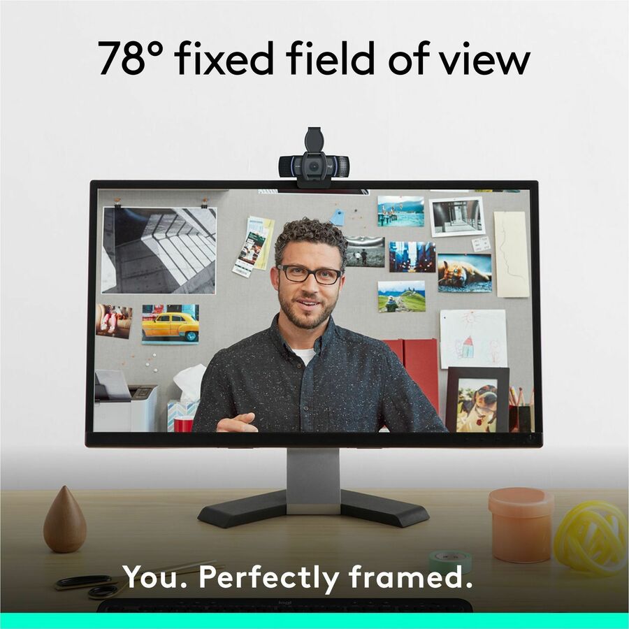 Logitech C920e Webcam - 3 Megapixel - 30 fps - USB Type A - TAA Compliant - 1920 x 1080 Video - Auto-focus - 78° Angle -