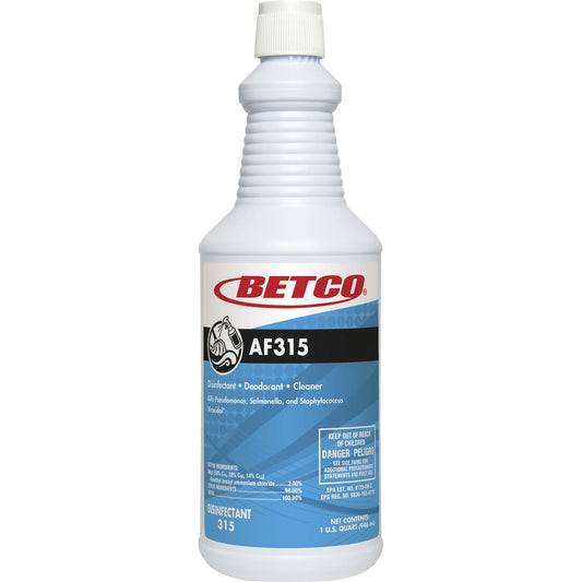 Betco AF315 Disinfectant Cleaner - Concentrate - 32 fl oz (1 quart) - Citrus Floral Scent - 1 Each