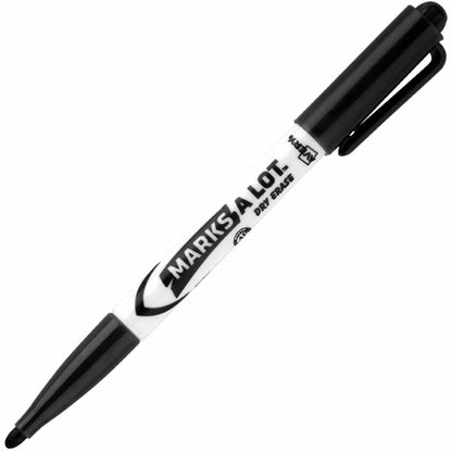 Avery® Marks A Lot Marks-A-Lot Value Pack Dry Erase Markers - Bullet Marker Point - Erasable - Black Ink - Home, School 
