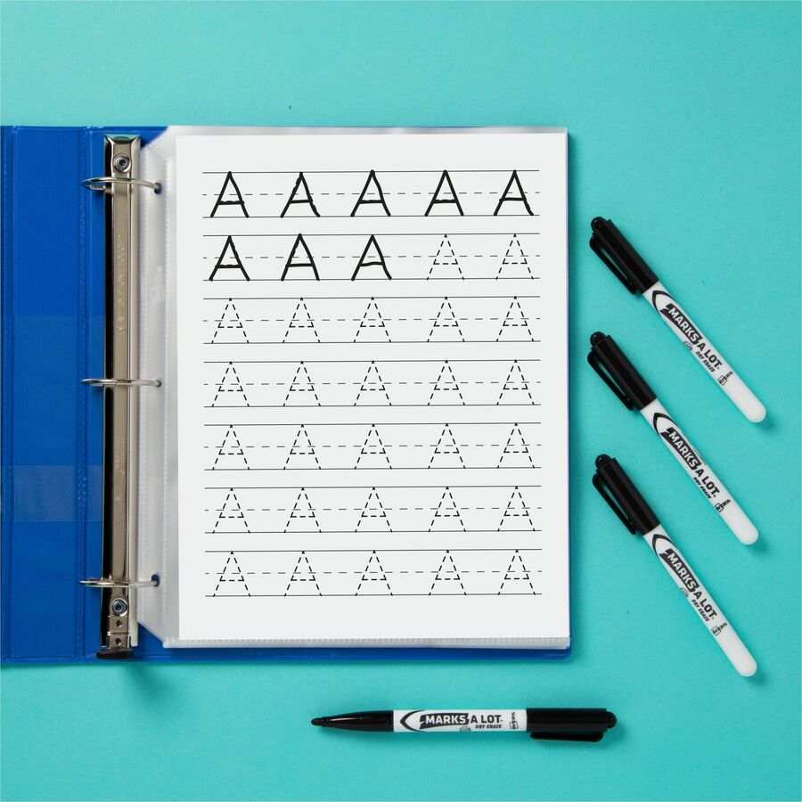 Avery® Marks A Lot Marks-A-Lot Value Pack Dry Erase Markers - Bullet Marker Point - Erasable - Black Ink - Home, School 