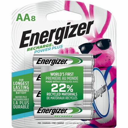 Energizer AA Nickel Metal Hydride Battery - For Multipurpose - Battery Rechargeable - AA - 2300 mAh - 8 / Pack