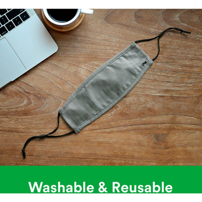 3M Daily Face Masks - Recommended for: Face, Indoor, Outdoor, Office, Transportation - Cotton, Fabric - Gray - 3 / Pack