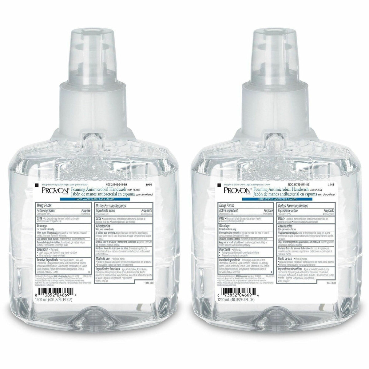 Provon LTX-12 Foaming Antibacterial Handwash - Floral Scent - 1.27 quart - Pump Bottle Dispenser - Bacteria Remover, Kil