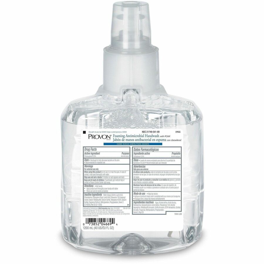 Provon LTX-12 Foaming Antibacterial Handwash - Floral Scent - 1.27 quart - Pump Bottle Dispenser - Bacteria Remover, Kil