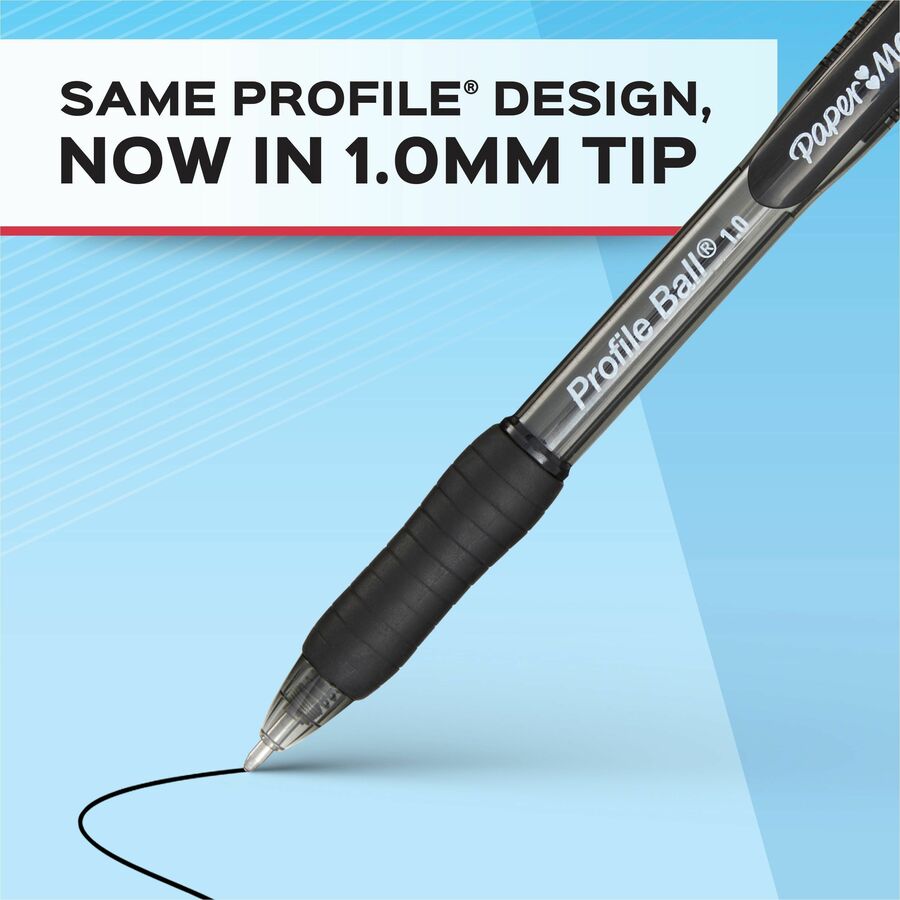 Paper Mate Pen RT Bold Profile Asst 4/pkg - 1 mm Bold, Medium Pen Point - Retractable - Black, Blue, Red, Assorted Ink -