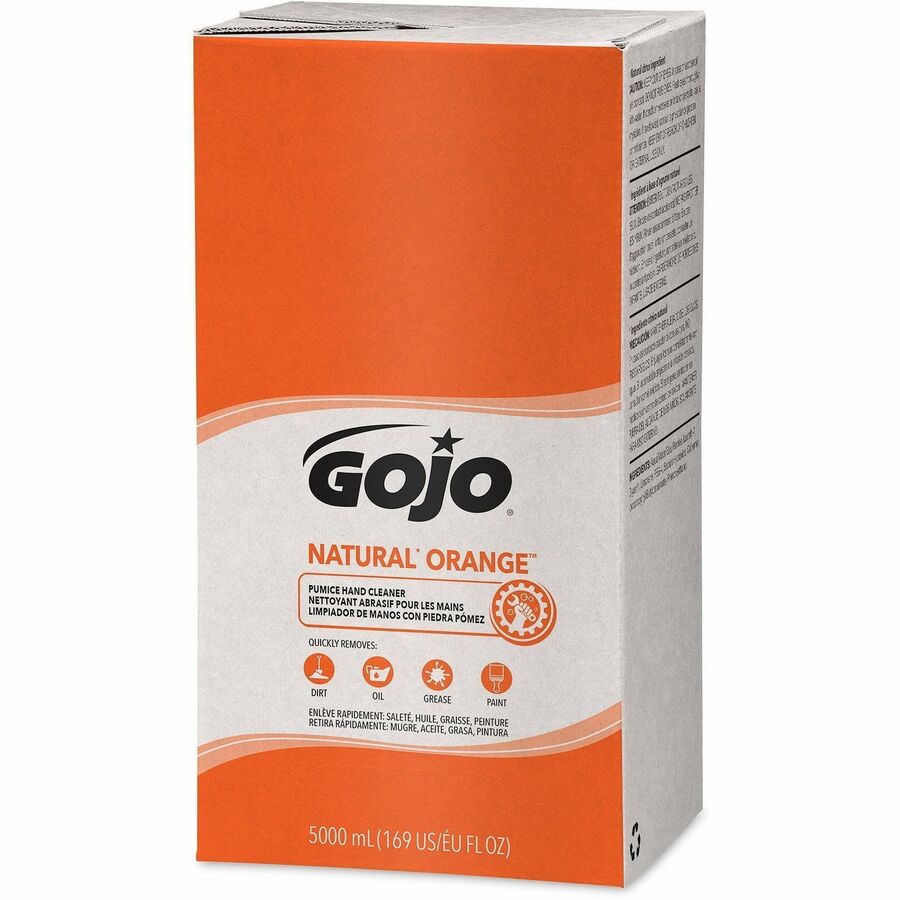 Gojo® Natural Orange Pumice Hand Cleaner - Citrus Scent - 1.32 gal - Oil Remover, Grease Remover, Dirt Remover, Soil Rem