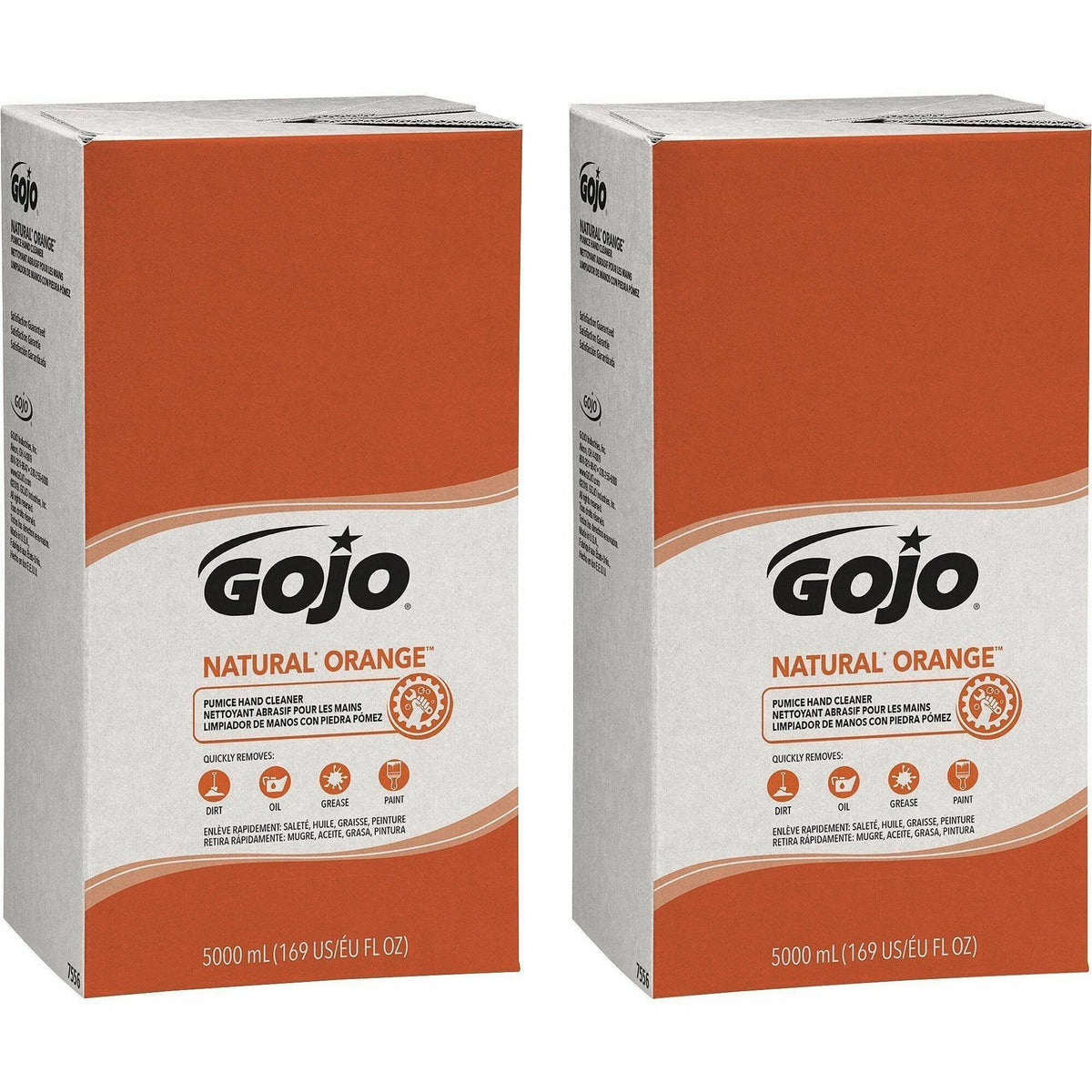 Gojo® Natural Orange Pumice Hand Cleaner - Citrus Scent - 1.32 gal - Oil Remover, Grease Remover, Dirt Remover, Soil Rem