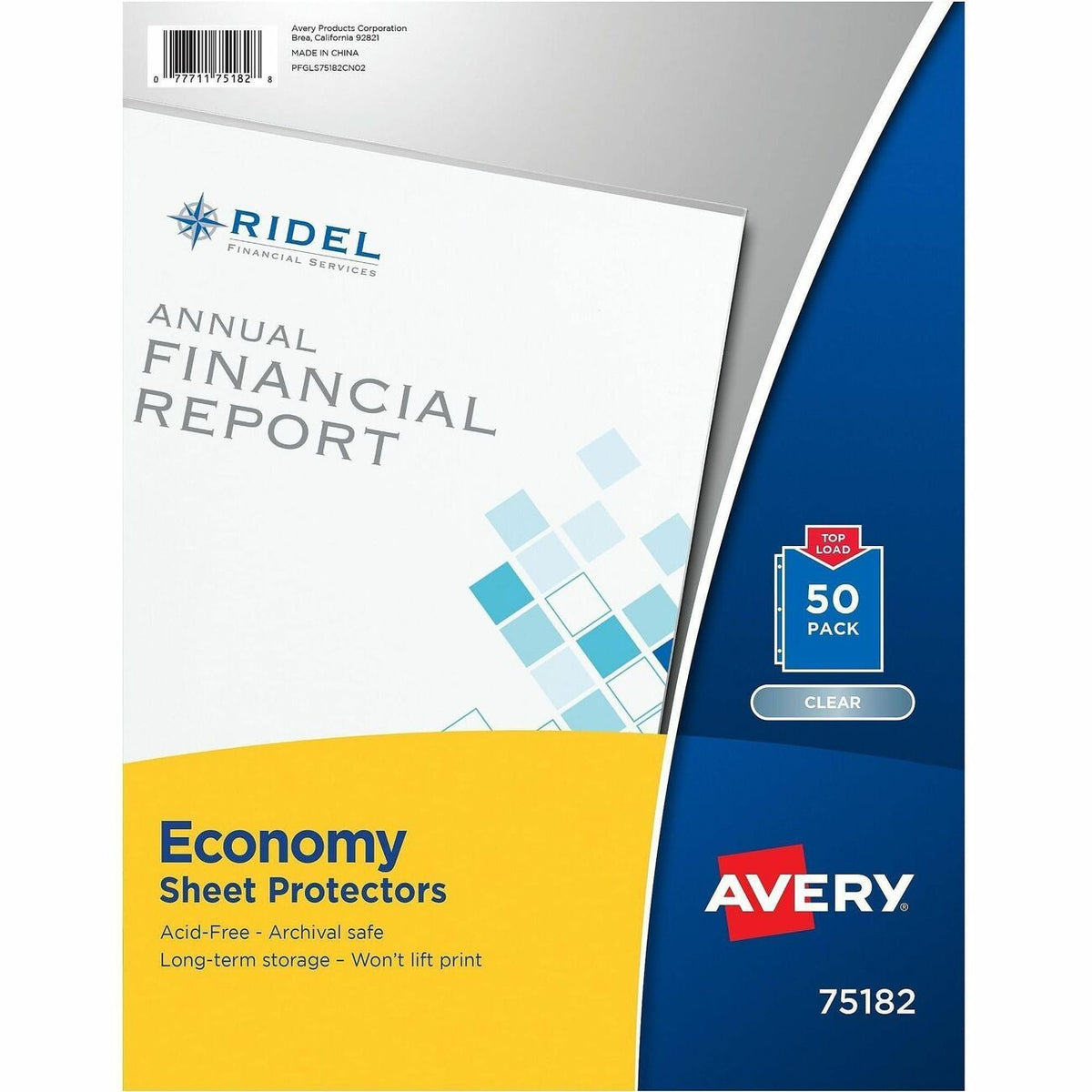Avery® Economy Clear Sheet Protectors - 50 x Sheet Capacity - For Letter 8 1/2" x 11" Sheet - 3 x Holes - 3 x Rings - Ri