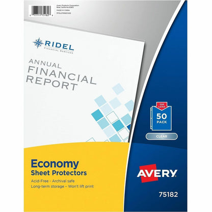 Avery® Economy Clear Sheet Protectors - 50 x Sheet Capacity - For Letter 8 1/2" x 11" Sheet - 3 x Holes - 3 x Rings - Ri