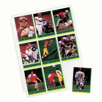 Avery® Trading Card Pages - 90 x Trading Card Capacity - 3 x Rings - Ring Binder - Clear - 10/Pack - 1 Carton