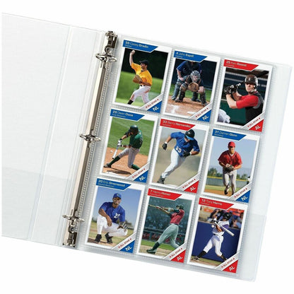 Avery® Trading Card Pages - 90 x Trading Card Capacity - 3 x Rings - Ring Binder - Clear - 10/Pack - 1 Carton