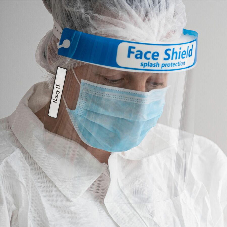 Avery® Durable ID Labels - 5/8" Widthss x 3 1/2" Length - Permanent Adhesive - Rectangle - Matte - White - Blue Border -