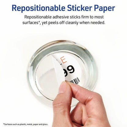 Avery® Matte White Sticker Project Paper - Letter - 8 1/2" x 11" - Matte - 6 / Carton