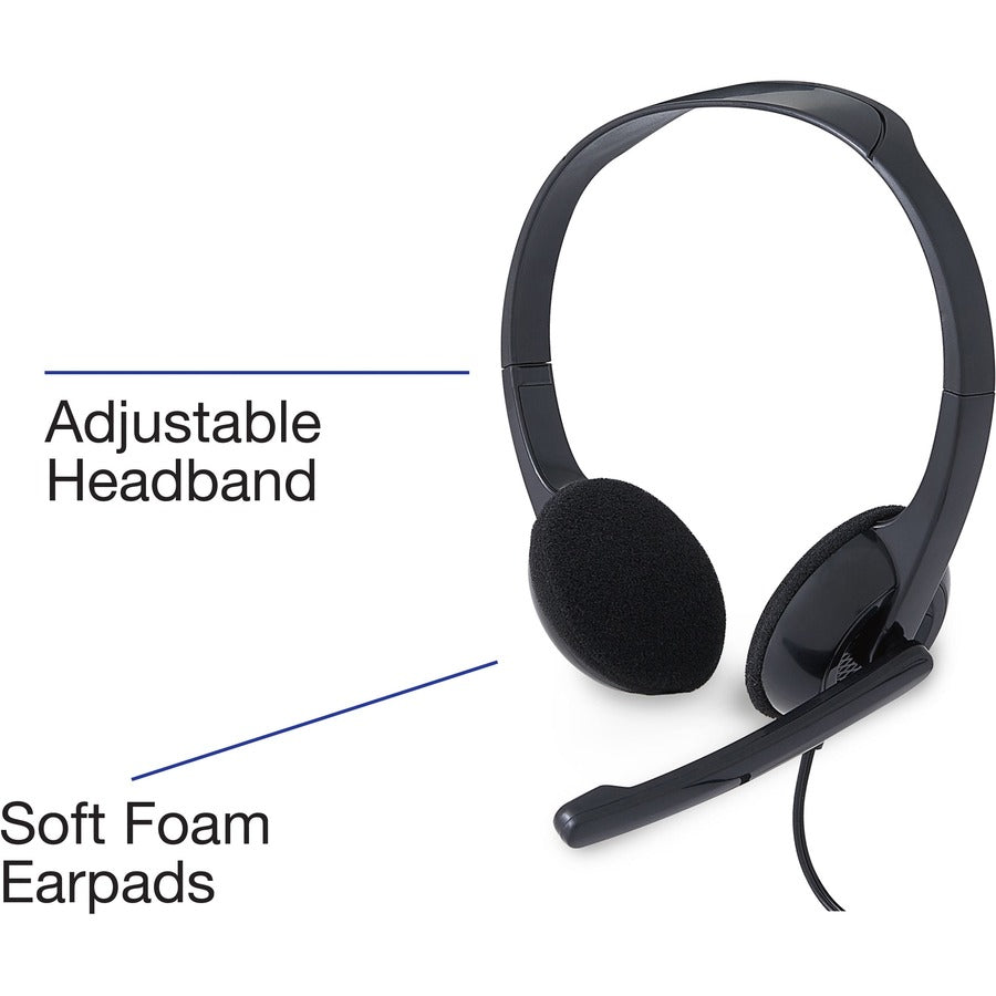 Verbatim Stereo Headset with Microphone - Stereo - Mini-phone (3.5mm) - Wired - 32 Ohm - 20 Hz to 20 kHz - Over-the-head