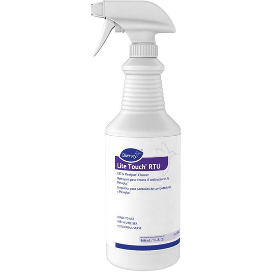 Diversey Lite Touch CRT & Plexiglas Cleaner - For Multi Surface, Multipurpose - 1 quart - 12 / Carton