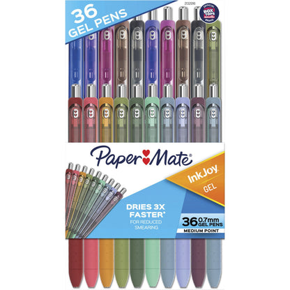 Paper Mate InkJoy Gel Pens - Multi Ink - Gel-based - 36 / Pack