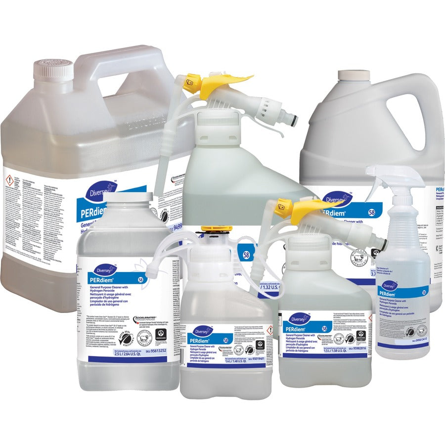 PERdiem General Purpose Cleaner with Hydrogen Peroxide - Concentrate - 84.5 fl oz (2.6 quart) - 2 / Carton