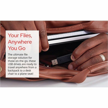 Verbatim 32GB PinStripe USB 3.2 Flash Drive Business Pack - 32 GB - USB 3.2 (Gen 1) Type A - Black - Lifetime Warranty -