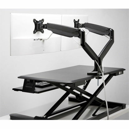 Kensington SmartFit Mounting Arm for Monitor, Flat Panel Display, Curved Screen Display - Black - Height Adjustable - 2 