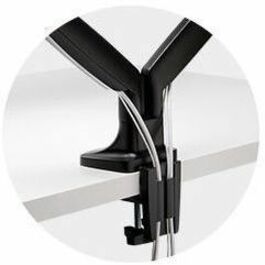 Kensington SmartFit Mounting Arm for Monitor, Flat Panel Display, Curved Screen Display - Black - Height Adjustable - 2 