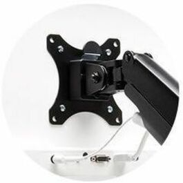 Kensington SmartFit Mounting Arm for Monitor, Flat Panel Display, Curved Screen Display - Black - Height Adjustable - 2 