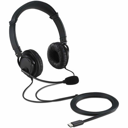 Kensington USB-C Hi-Fi Headphones with Mic - Stereo - USB Type C - Wired - Over-the-head - Binaural - Ear-cup - 6 ft Cab