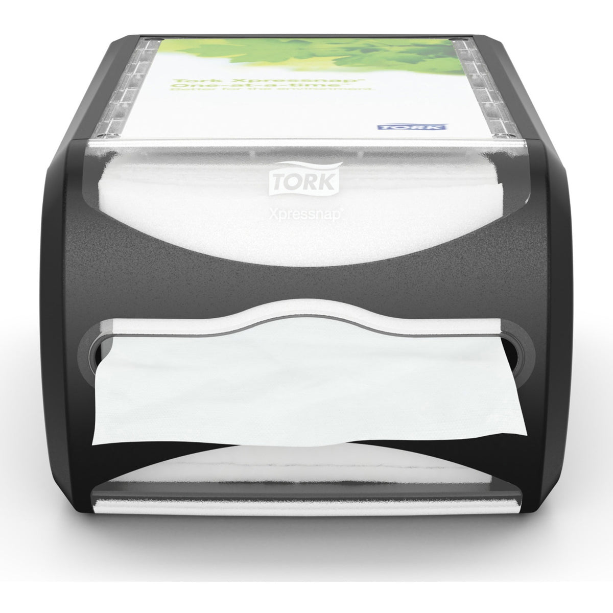 TORK Xpressnap Counter Napkin Dispenser Black N4 - 5.7" Height x 7.5" Width x 12.1" Depth - Plastic - Licorice - 1 Each