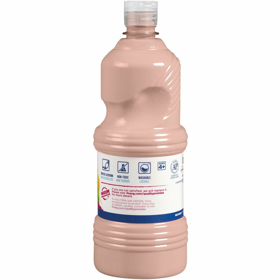 Prang Ready-to-Use Washable Tempera Paint - Peach - 1 quart - Washable - 1 Each
