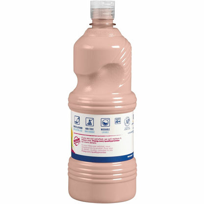 Prang Ready-to-Use Washable Tempera Paint - Peach - 1 quart - Washable - 1 Each