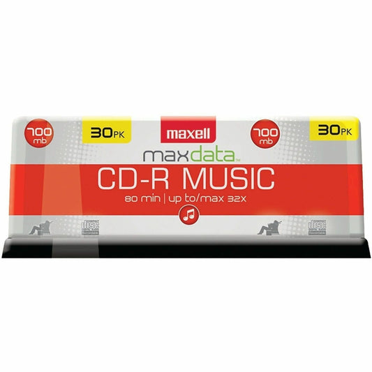 Maxell CD-R80 CD Recordable Media - CD-R - 32x - 700 MB - 30 / Pack - Gold - 120mm - 1.33 Hour Maximum Recording Time