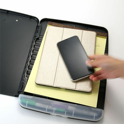 Officemate Slim Clipboard Storage Box - 0.50" Clip Capacity - Storage for Paper, Form, Notepad, Pencil, Battery, Pen - 1