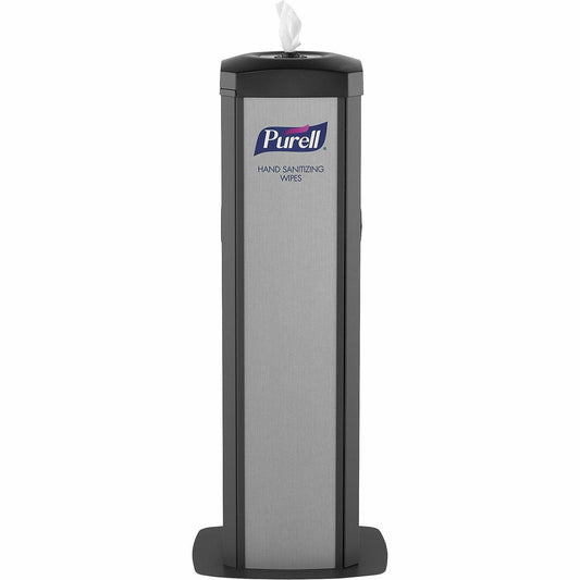 PURELL® DS360 Hand Sanitizing Wipes Station - Steel - Black - Durable - 1 Carton