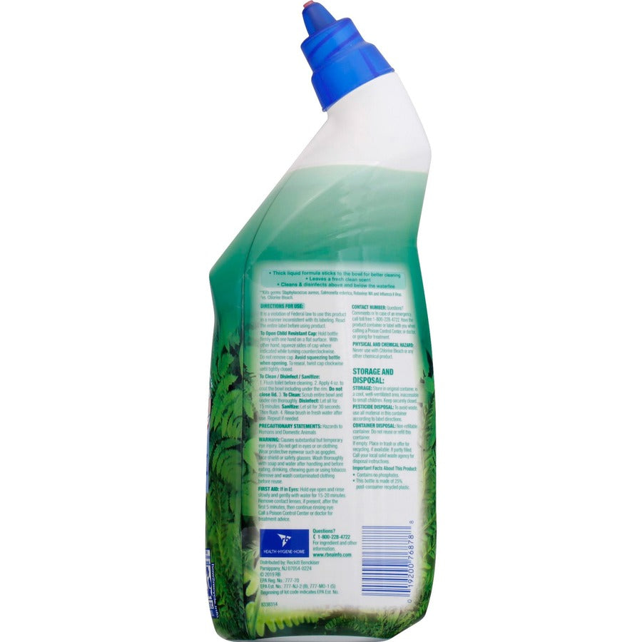 Lysol Toilet Bowl Cleaner - 24 oz (1.50 lb) - Forest Rain Scent - Disinfectant - Blue Squeeze Bottle - 1 Each