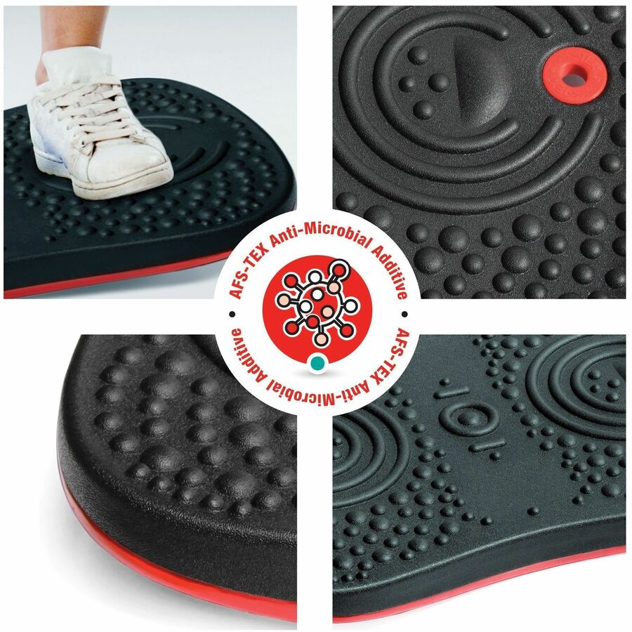 Floortex AFS-TEX® Active Antimicrobial Exercise Wobble Balance Board - Black - Wood, Polyurethane