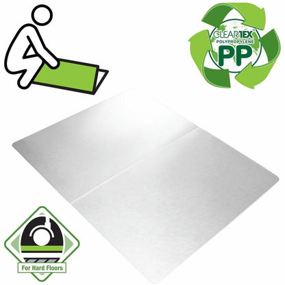 Floortex Polypropylene Rectangular Anti-Slip Foldable Chair Mat for Hard Floors-45" x 53" - 1 Each