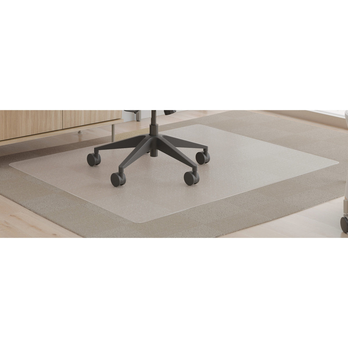 Deflecto SuperMat+ Chairmat - Home Office, Commercial - 60" Length x 46" Width x 0.500" Thickness - Rectangular - Polyvi