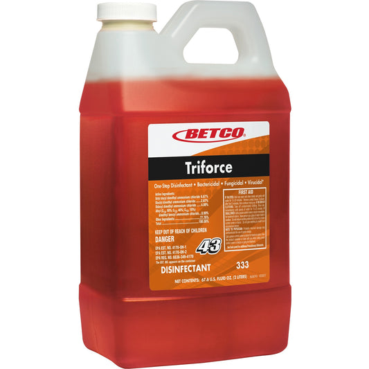 Betco FastDraw 43 Triforce Titan Disinfectant - For Multipurpose - Concentrate - 67.6 fl oz (2.1 quart) - Fresh Scent - 