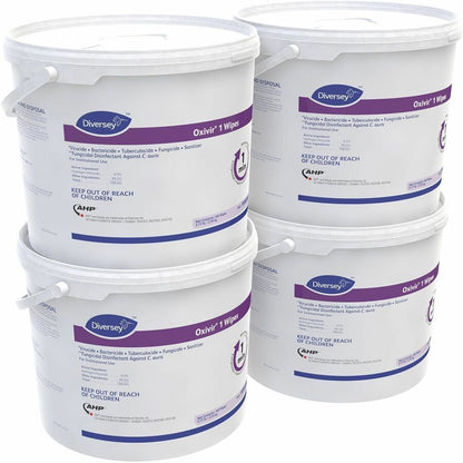 Diversey One-Step Ready-to-Use Hospital Disinfectant Cleaner Wipe - Ready-To-Use - 99.20 oz (6.20 lb) to - Cherry Almond
