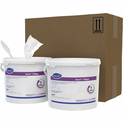 Diversey One-Step Ready-to-Use Hospital Disinfectant Cleaner Wipe - Ready-To-Use - 99.20 oz (6.20 lb) to - Cherry Almond