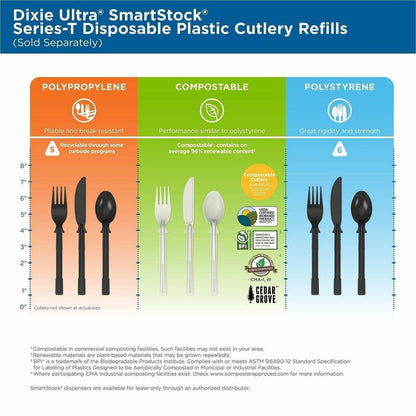 SmartStock Spoon - Soup Spoon - 40 x Soup Spoon - Disposable - Black - 24 / Carton