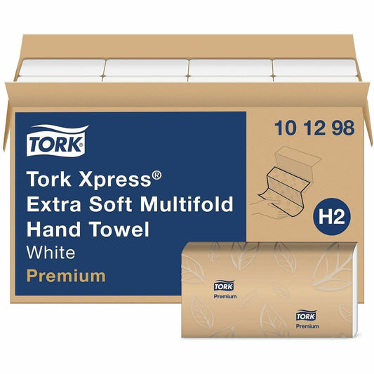 TORK Xpress Extra Soft Multifold Hand Towels - 2 Ply - Multifold - 9.13" Width x 12.80" Length - White - Virgin Pulp, Vi
