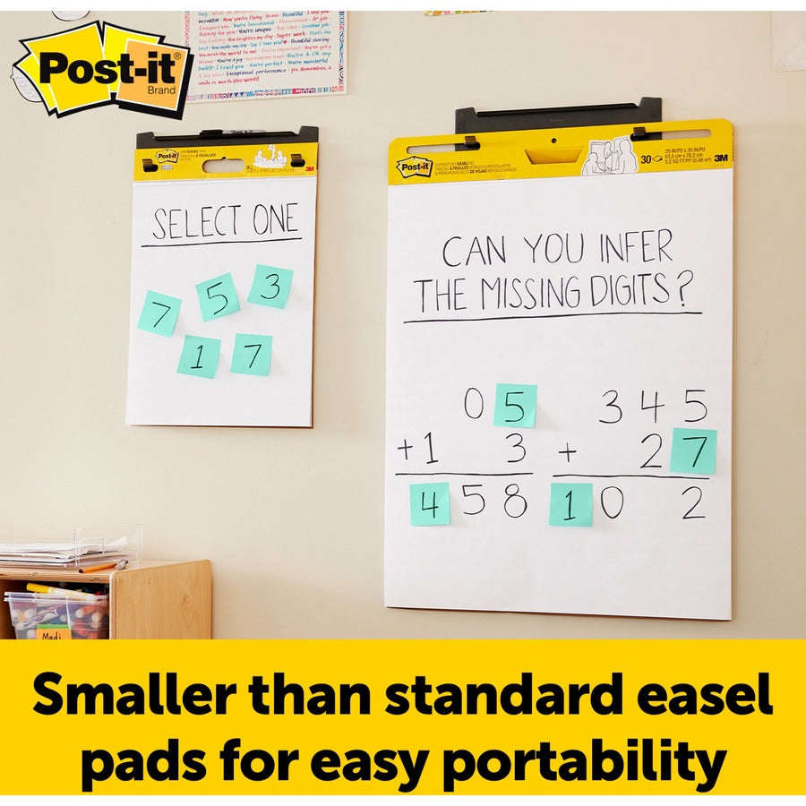 Post-it® Post it Super Sticky Mini Easel Pad - 1 Subject(s) - 20 Sheets - Stapled - 2 / Pack