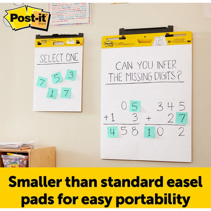 Post-it® Post it Super Sticky Mini Easel Pad - 1 Subject(s) - 20 Sheets - Stapled - 2 / Pack