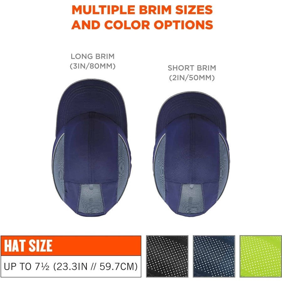 Ergodyne 8960 Bump Cap Hat with LED Light - Recommended for: Industrial, Mechanic, Factory, Home, Baggage Handling - 1 E